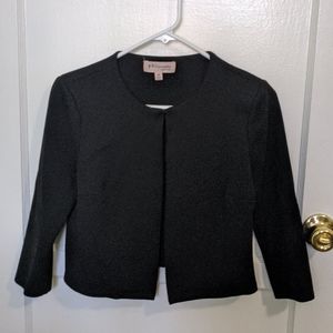 Philosophy cropped black 3/4 sleeve business jacke